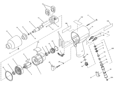 Diagram Diagram and Parts List for IR2131Q  Ingersoll Rand Wrench